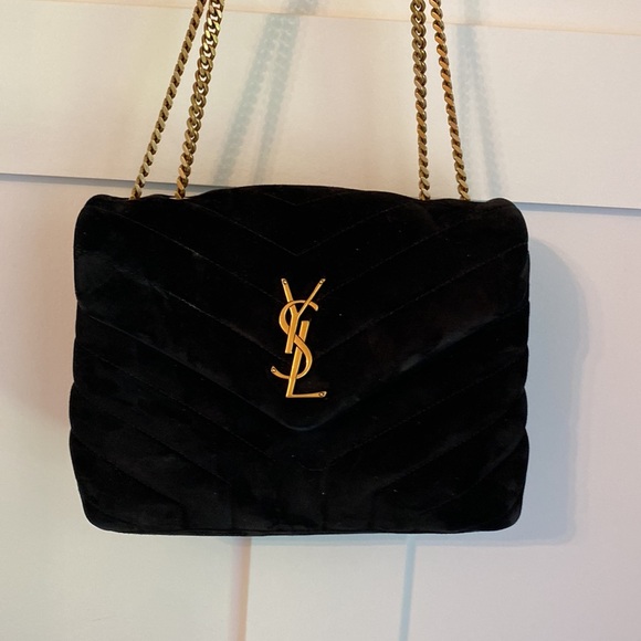 YSL Loulou bag in black suede - Picture 2 of 3